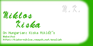 miklos kiska business card